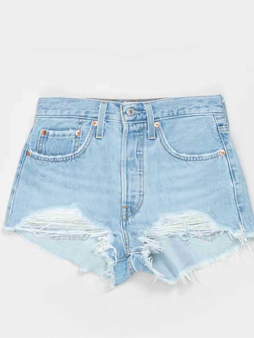 Levi's 501 Original Fit Distressed High-Rise Denim Shorts